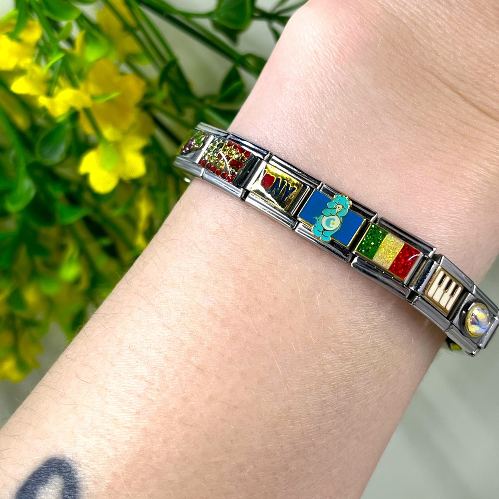 Vintage Y2K Throw Back Stainless Steel Link Customizable Bracelet
